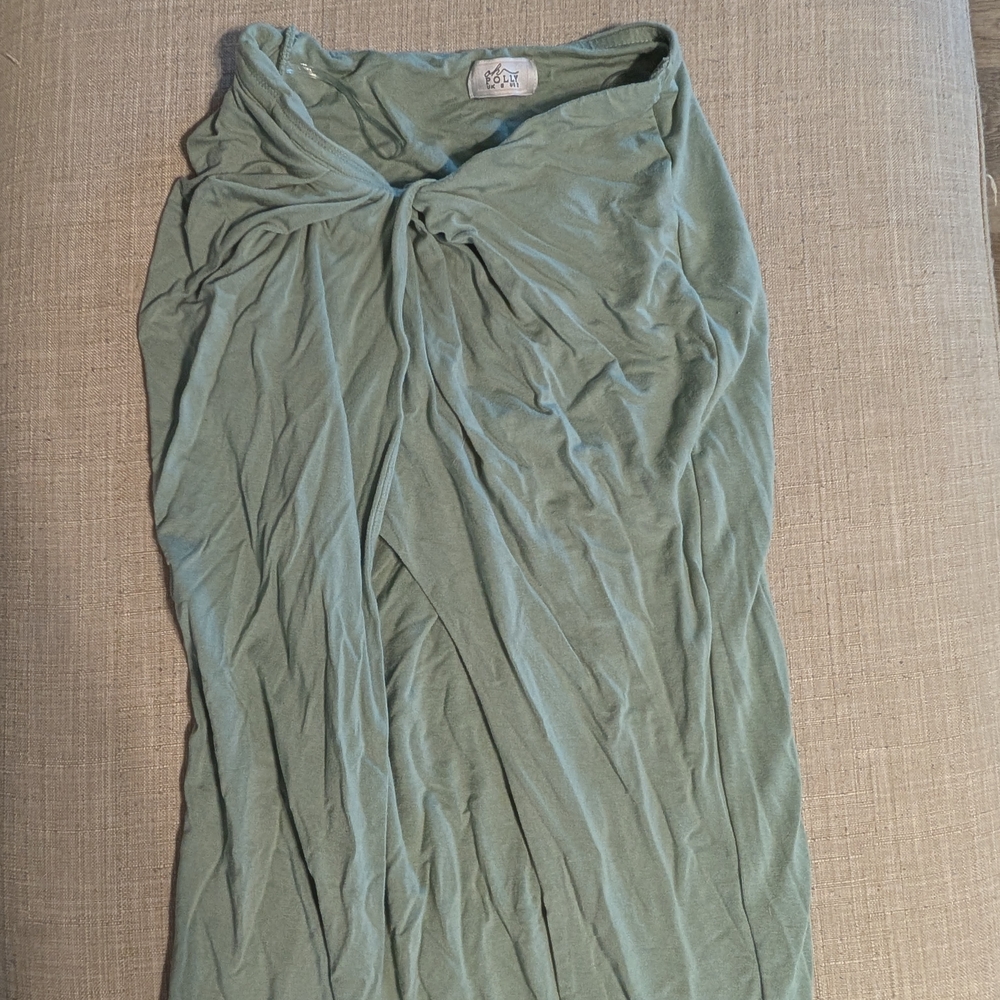 Oh Polly Sage Maxi Skirt